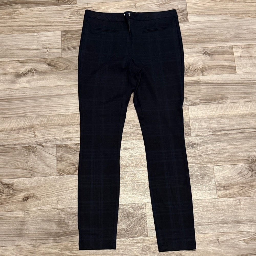 Black and blue Plaid Pants